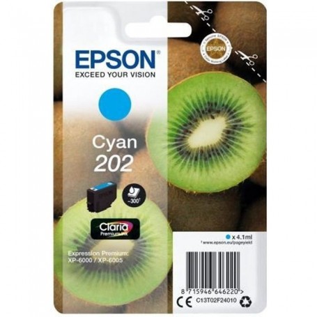 EPSON Cartouche d'encre originale 202 - 4.1 ml - Cyan