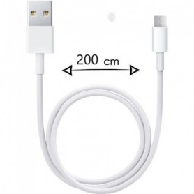 Câble Micro USB pour Huawei Y6 2019 Câble USB 2 Mètres Charge Rapide