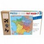 Puzzle en bois Fait Main 100 pièces : Carte de France des départements