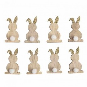 Miniatures en bois Ø 4,5 cm - Lapins cachemire