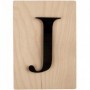 Lettres en bois déco façon Scrabble - 14,9 x 10,5 cm J