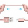 Câble USB Type C, Lot de 2, 1M - Nylon Rose