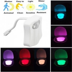La Lumière De Toilette capteur LED Humain Motion Activé PIR 8 Couleurs