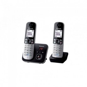 Téléphone sans fil Panasonic KX-TG6822 Noir Répondeur Duo