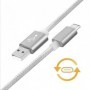 Cable Tressé Type C pour Moto Z Chargeur USB 1m Réversible Connecteur