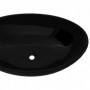 Lavabo salle de bain-Vasque à poser Evier ovale Céramique 40 x 33 cm Noir