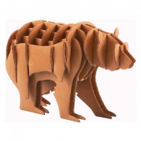 Maquette d'ours en carton 13 x 8,5 x 6 cm