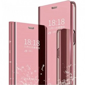 Coque Folio Rabat Miroir Rose Pour Samsung Galaxy S22 5G Little Boutik®