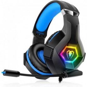 Casque Gaming PS4 Pro, Casque Xbox One Over-Ear RGB 7 Couleurs Transducteurs