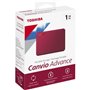 Disque dur externe - TOSHIBA - Canvio Advance - 1 To - Rouge