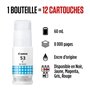 Bouteille d'encre - CANON - GI-53C - Cyan - Compatibilité PIXMA G650 e