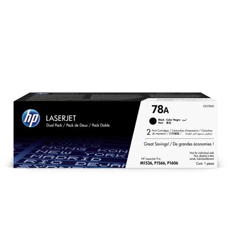 TONER HP 78A (CE278A) noir - cartouche authentique pour imprimantes HP