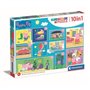 Clementoni -Puzzle 10 en 1 - Peppa Pig