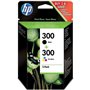 HP 300 Pack de 2 cartouches d'encre noire et trois couleurs authentiqu