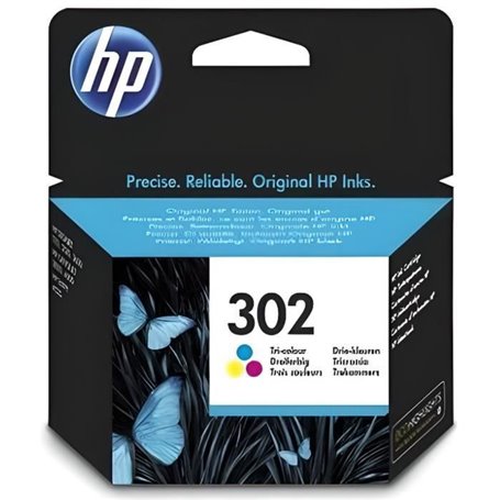 HP 302 Cartouche d'encre trois couleurs authentique (F6U65AE) pour HP 