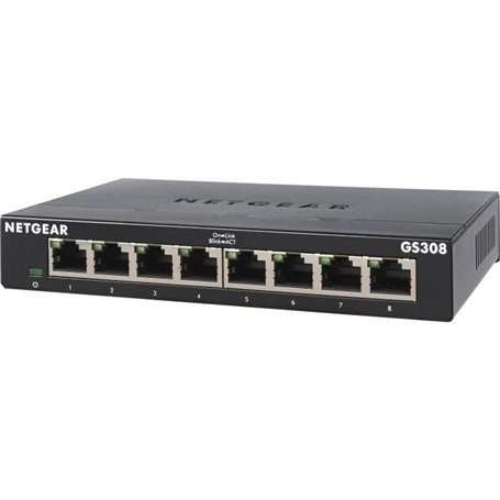 NETGEAR GS308-300PES Switch Ethernet Métal 8 ports Gigabit (10/100/100