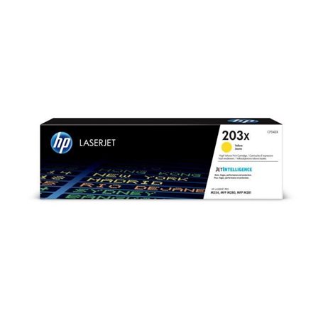 HP 203X Cartouche de toner jaune LaserJet grande capacité authentique 