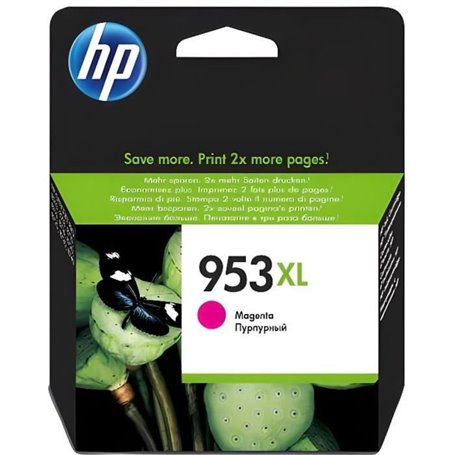 HP 953XL Cartouche d'encre magenta grande capacité authentique (F6U17A