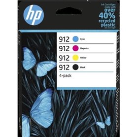 HP 912 Pack de 4 cartouches d'encre noire. cyan. jaune et magenta auth