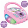 Lecteur CD Portable Bluetooth Licorne avec Effets Lumineux et USB