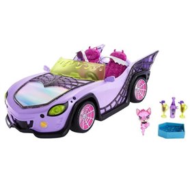 Monster High - Cabriolet des Goules - Voiture avec animal - Poupée- MO