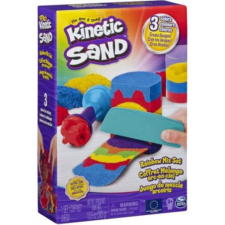 KINETIC SAND - COFFRET ARC-EN-CIEL 390 G + 6 accessoires - 6053691 - S