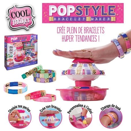 COOL MAKER - Pop Style Machine a Bracelets - Jusqu'a 10 Bracelets