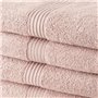 TODAY Lot de 4 Serviettes de Bain 100% coton - 50x100 cm - Rose des sa