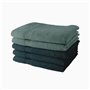 Lot de 5 Draps de Bain TODAY 70x130 cm 100% Coton - 3 paon + 2 celadon