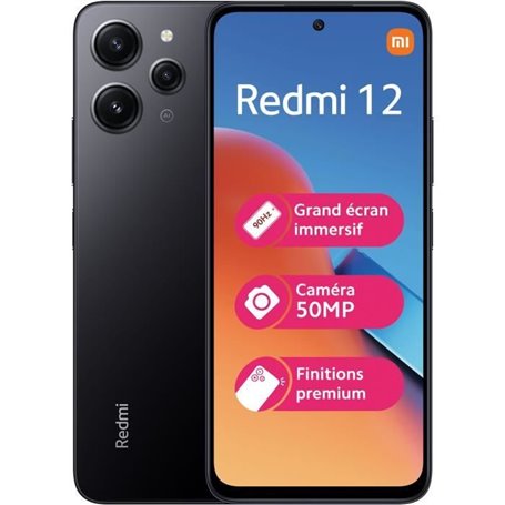XIAOMI - REDMI 12 4 - 128Go - NOIR