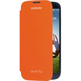 Etui à rabat Samsung EF-FI950O orange pour Galaxy S4 I9500