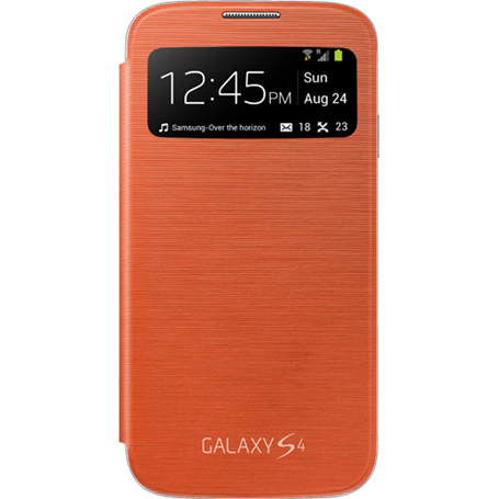 Etui à rabat à zone transparente Samsung EF-CI950O orange pour Galaxy 