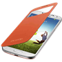 Etui à rabat à zone transparente Samsung EF-CI950O orange pour Galaxy 
