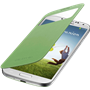 Etui à rabat à zone transparente Samsung EF-CI950V vert pour Galaxy S4