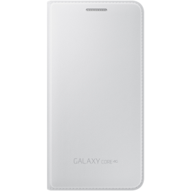 Etui à rabat Samsung EF-WG386BW blanc pour Galaxy Core 4G G386