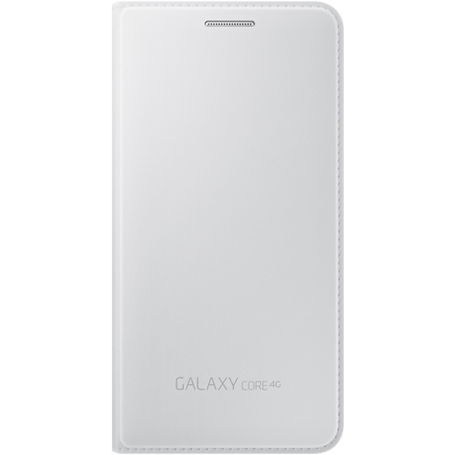 Etui à rabat Samsung EF-WG386BW blanc pour Galaxy Core 4G G386