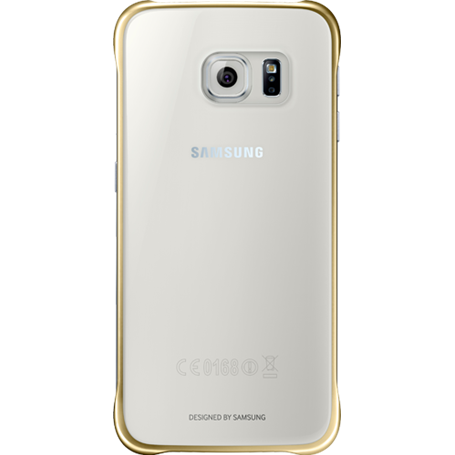 Coque rigide Samsung EF-QG920BF transparente et dorée pour Samsung Gal