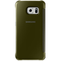 Etui à rabat Clear View Cover Samsung EF-ZG925BF doré pour Galaxy S6 E