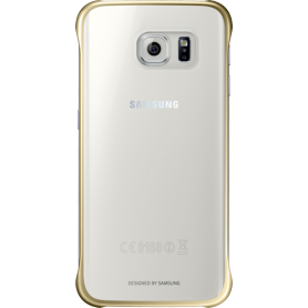 Coque rigide Samsung transparente et dorée pour Samsung Galaxy S6 Edge