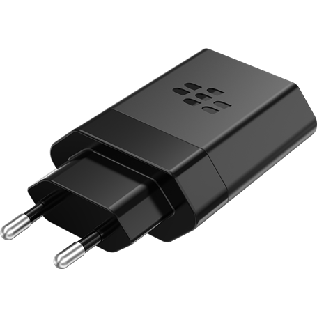 Chargeur de voyage BlackBerry noir pour smartphones équipés d'un port 