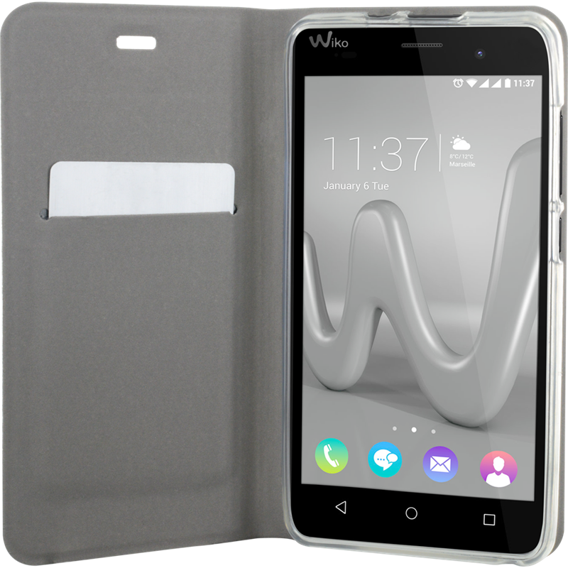 Image secondaire de l'étui folio noir pour Wiko Jerry