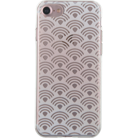 Coque semi-rigide transparente motifs arabesques pour iPhone SE (2020)