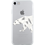 Coque semi-rigide transparente ours polaire pour iPhone SE (2020)/8/7