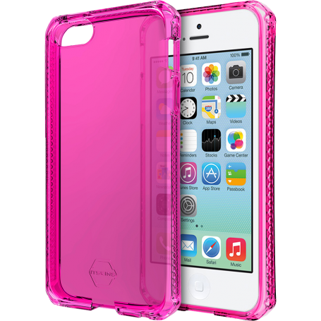 Coque semi-rigide Itskins Spectrum rose translucide pour iPhone 5C