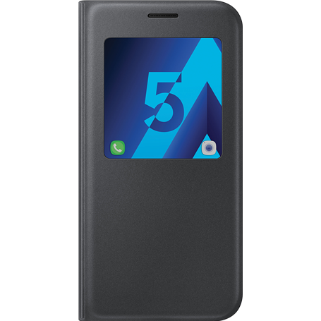 Etui à rabat à zone transparente Samsung noir pour Galaxy A5 A520 2017