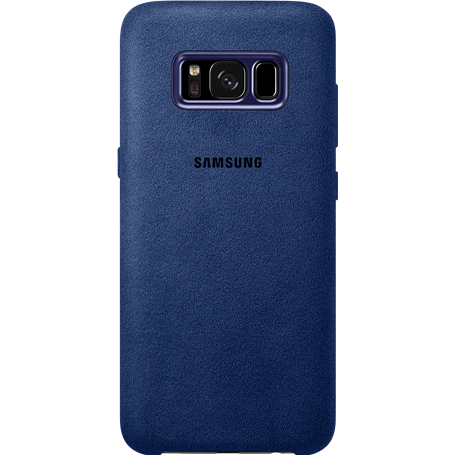 Coque rigide Samsung EF-XG955AL en Alcantara bleu pour Galaxy S8 + G95