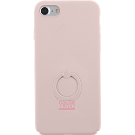 Coque rigide avec bague intégrée Colorblock rose pour iPhone 6/6S/7/8