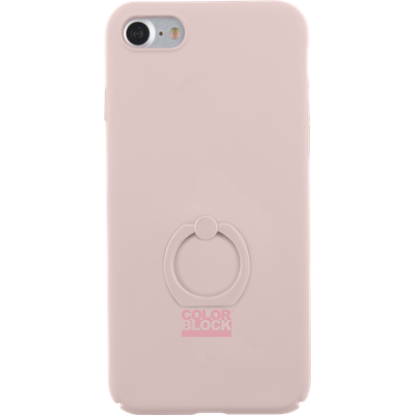 Coque rigide avec bague intégrée Colorblock rose pour iPhone 6/6S/7/8