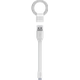 Porte-clés écologique + câble USB/ lightning blanc green_e