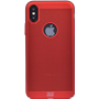 Coque rigide perforée rouge Colorblock pour iPhone X/XS